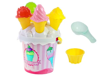 Mikro trading Sada na písek  zmrzlina - 15 ks - růžová