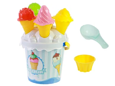 Mikro trading Sada na písek zmrzlina - 15 ks - modrá