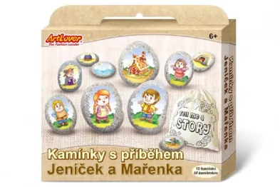 SMT Creatoys Malování na oblázky / kameny s příběhem - Jeníček a Mařenka - kreativní sada