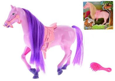 Mikro trading Kůň se sedlem a  doplňky - 18 cm - 2 druhy