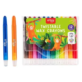 Easy KIDS TWIST - Mechanické vysouvací voskové pastelky - 12 ks