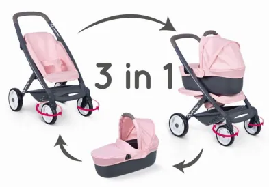 Smoby Kombinovaný kočárek Maxi Cosi - světle růžový