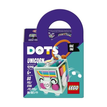 LEGO DOTS 41940 - Ozdoba na tašku – jednorožec