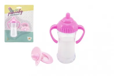 Teddies Sada pro panenky - lahvička a dudlík