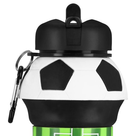 Spokey CORT - Skládací silikonová láhev ve tvaru fotbalového míče