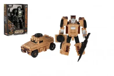 Teddies Transformer auto / Robot vojenský - 14 cm