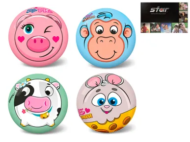 Mikro trading Míč - 11 cm - zvířátka - 4 druhy