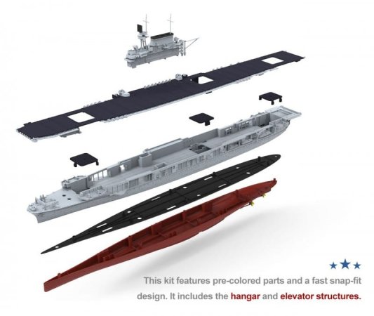 MENG EasyClick - Plastikový model lodě U.S.S. Enterprise (CV-6) U.S. Navy Aircraft Carrier