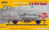 SABRE Plastikový model německého železničního vozu Flatbed Ommr (German railway) - Super Value Pack 2v1