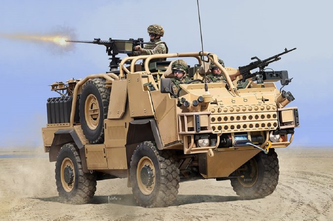 Hobby Boss Plastikový model vojenského vozidla Jackal 2 High Mobility Weapon Platform - č. 84521