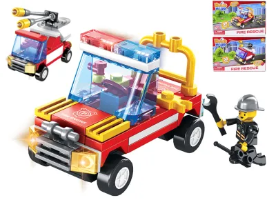 Mikro trading Stavebnice BuildMeUp - Hasiči (Fire rescue) - 2 druhy - 58 ks a 59 ks