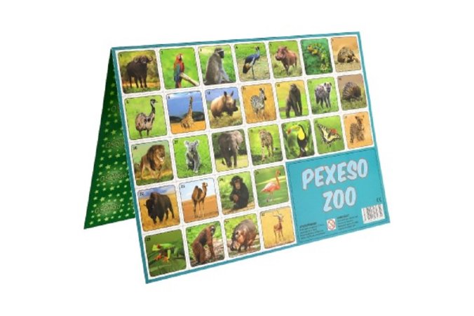 Teddies Pexeso - safari ZOO - papírové - 32 obrázkových dvojic