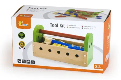 Viga Dřevěná sada nářadí v přepravce