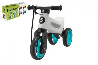Teddies Odrážedlo FUNNY WHEELS Rider SuperSport - bílo-tyrkysové - 2v1 (v krabici)