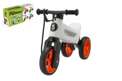 Teddies Odrážedlo FUNNY WHEELS Rider SuperSport - bílo-oranžové - 2v1 (v krabici)