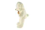 Teddies Medvěd s mašlí plyš - 70 cm - bílý