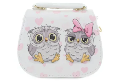 LAMPS Kabelka - Sovičky - bílá