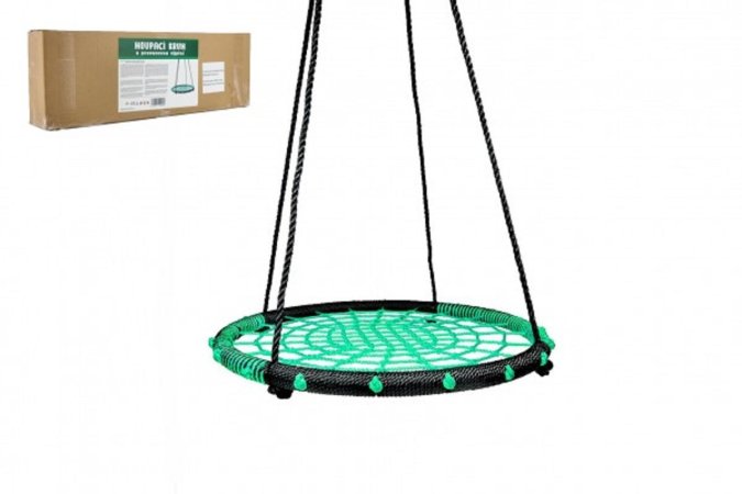 Teddies Houpací kruh zelený - 80 cm - provazová výplň