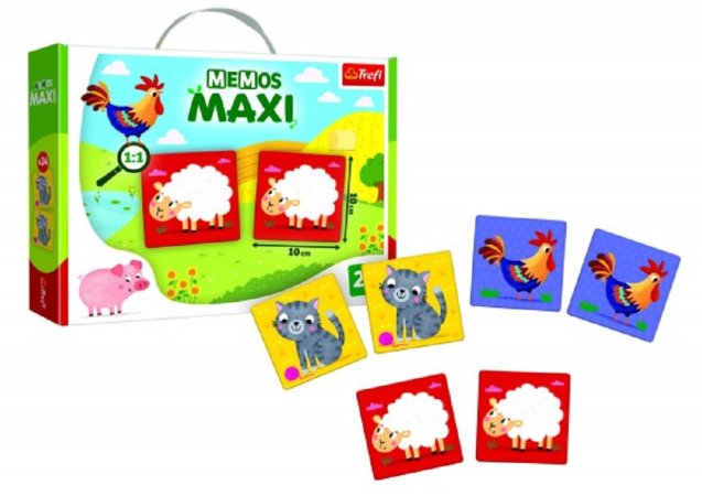 Trefl Pexeso Maxi - Zvířata na farmě - 24 kusů - společenská hra