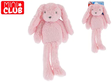 Mikro trading Mini Club - Zajíček plyšový - dlouhé nohy - 30 cm - růžová