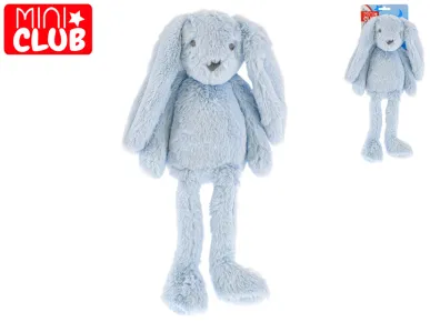 Mikro trading Mini Club - Zajíček plyšový - dlouhé nohy - 30 cm - modrá