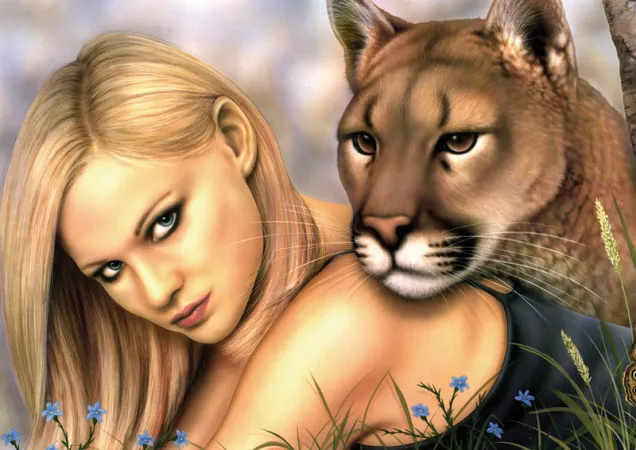 Zdeko Trefl Puzzle - Kráska a puma - 1000 dílků - poškozená krabice