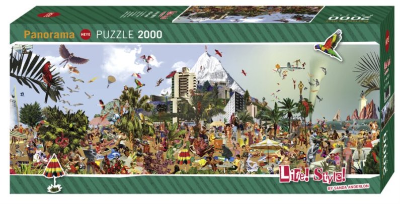Heye Puzzle panoramatické - Na pláži - 1000 dílků