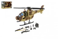 Teddies Vrtulník / Helikoptéra vojenský s vojákem a doplňky