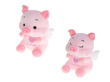 Mikro trading Prasátko plyšové s křídly - 20 cm