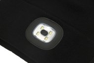 Cattara Čepice BLACK s LED svítilnou - USB nabíjení