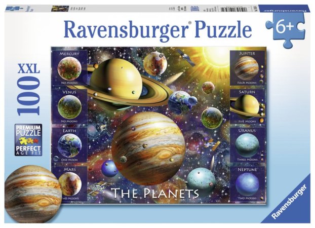 Ravensburger Puzzle - Planety - 100 dílků - XXL