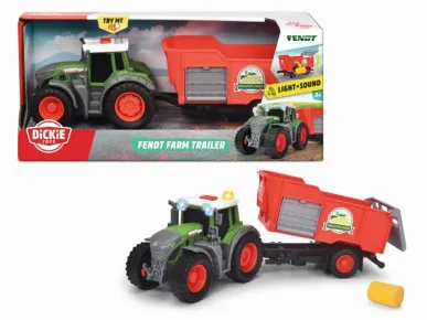 Dickie Traktor Fendt s přívěsem - 26 cm