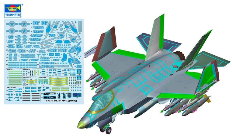 Trumpeter Plastikový model letadla F-35C Lightning