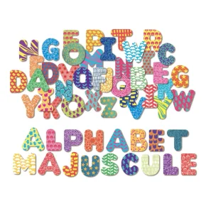 Vilac Dřevěné magnetky - Velká abeceda - 56 ks