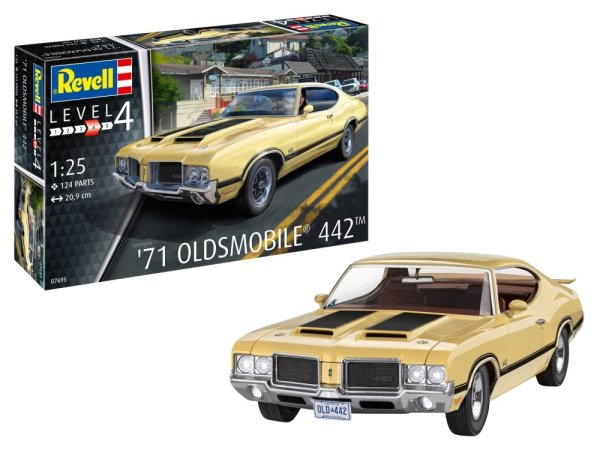Revell ModelSet - Plastikový model auta ´71 Oldsmobile 442 Coupé