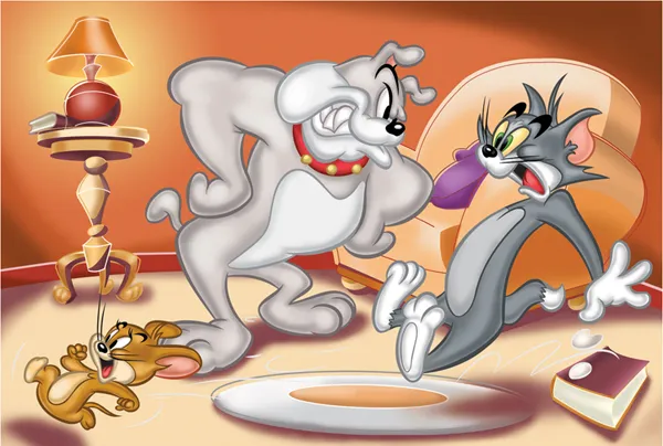 Trefl Puzzle v rámečku - Tom a Jerry - 15 dílků