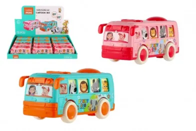 Teddies Autobus pro nejmenší - 12 cm - na setrvačník