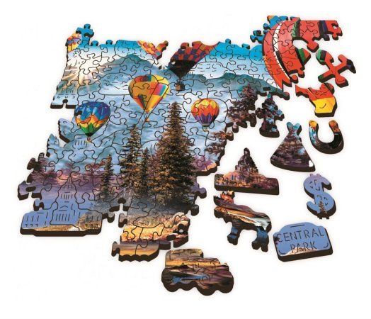 Trefl Puzzle - Wood Craft Origin - Barevné balóny - 1000 dílků