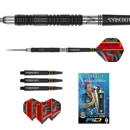 Red Dragon Šipky Steel Peter Wright Double WC SE Black - 24g