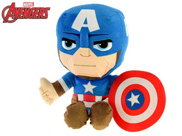 Mikro trading Avengers - Captain America plyšový - 30 cm - sedící