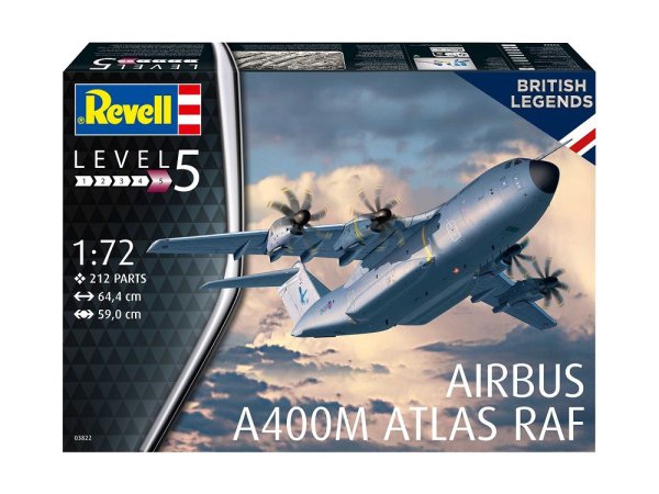 Revell Plastikový model letadla Airbus A400M Atlas „RAF“