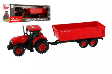 Teddies Traktor Zetor s valníkem - 36 cm - na setrvačník