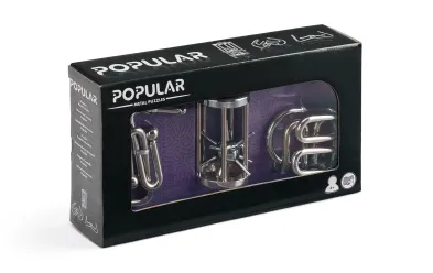 Popular Hlavolam kovový - sada 3 ks