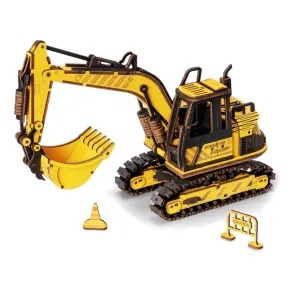 RoboTime 3D dřevěné puzzle - Bagr