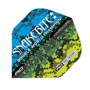 Red Dragon Letky Peter Wright Snakebite Hardcore - Multi Snake - Blue & Yellow RF6841