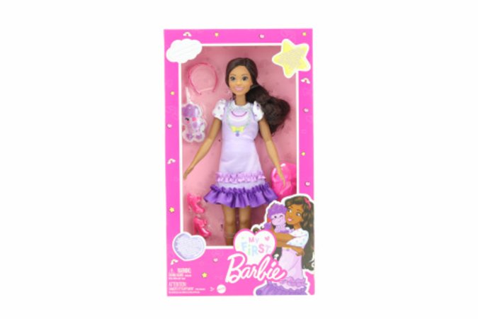 Mattel Barbie - Moje první Barbie panenka - černovláska s pudlíkem