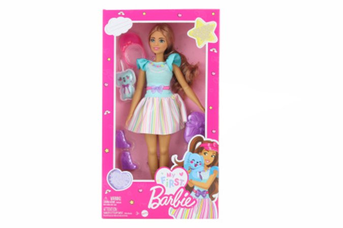 Mattel Barbie - Moje první Barbie panenka - brunetka se zajíčkem