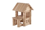 Teddies Stavebnice - Dřevěný dům - 102 dílků