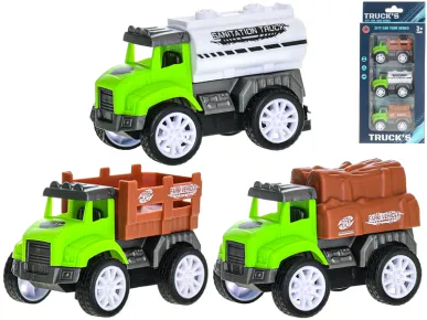 Mikro trading Farmářská vozidla - 7,5 cm - zpětný chod - 3 ks
