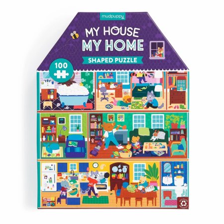 Mudpuppy Puzzle ve tvaru domu - Můj dům, můj domov - 100 dílků